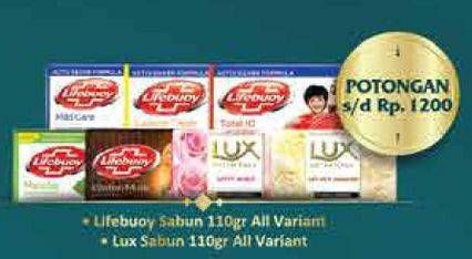 Promo Harga LIFEBUOY/LUX Bar Soap  - Hypermart