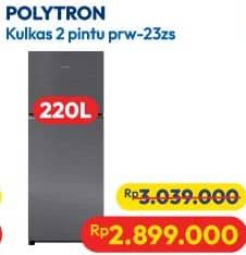 Promo Harga Polytron PRW-23ZS Kulkas 2 Pintu 220L  - Hypermart