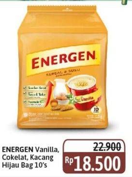 Promo Harga Energen Cereal Instant Kacang Hijau, Vanilla, Chocolate per 10 sachet 30 gr - Alfamidi