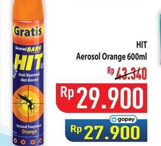 Promo Harga HIT Aerosol Orange 675 ml - Hypermart