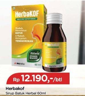 Promo Harga Herbakof Sirup Obat Batuk Herbal 60 ml - TIP TOP