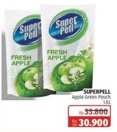 Promo Harga SUPER PELL Pembersih Lantai Fresh Apple 1600 ml - Lotte Grosir