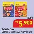 Promo Harga Good Day Coffee Duet All Variants per 5 sachet 22 gr - Alfamidi