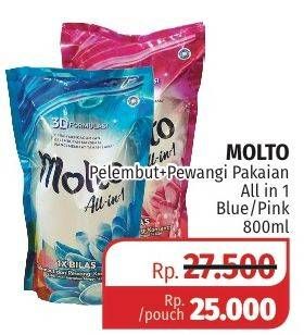 Promo Harga MOLTO All in 1 Blue, Pink 800 ml - Lotte Grosir