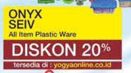 Promo Harga ONYX/SEIV All Item Plastic Ware  - Yogya