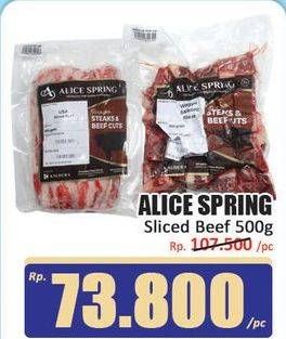Promo Harga Alice Spring USA Sliced Beef 500 gr - Hari Hari