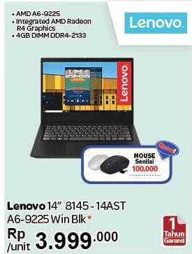 Promo Harga LENOVO 14AST 8145 | 14 inch - AMD A6 9225  - Carrefour