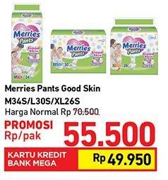 Promo Harga MERRIES Pants Good Skin M34, L30, XL26  - Carrefour