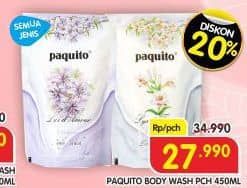 Paquito Body Wash 450 ml Diskon 20%, Harga Promo Rp27.990, Harga Normal Rp34.990