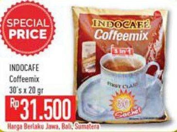 Promo Harga Indocafe Coffeemix per 30 sachet 20 gr - Hypermart