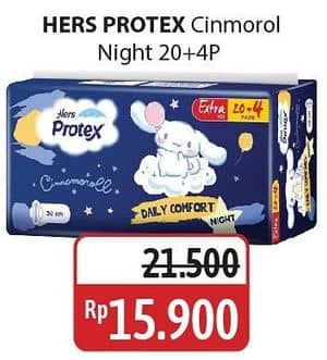 Promo Harga Hers Protex Comfort Night 24 pcs - Alfamidi