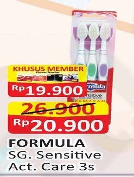 Promo Harga FORMULA Sikat Gigi 3 pcs - Alfamart