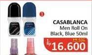 Promo Harga CASABLANCA Men Roll On Black, Blue 50 ml - Alfamidi