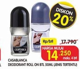 Promo Harga CASABLANCA Deodoran Roll On Wowen 50 ml - Superindo