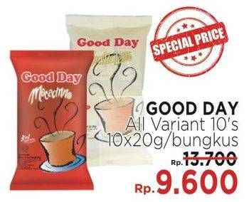 Promo Harga Good Day Instant Coffee 3 in 1 All Variants per 10 sachet 20 gr - LotteMart