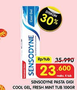 Promo Harga Sensodyne Pasta Gigi Cool Gel, Fresh Mint 100 gr - Superindo