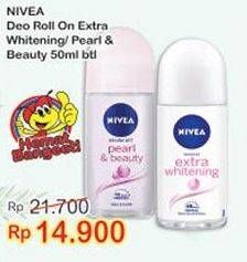 Promo Harga NIVEA Deo Roll On Whitening, Pearl Beauty 50 ml - Indomaret