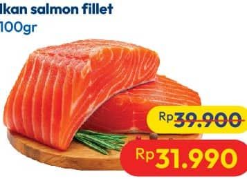 Promo Harga Salmon Fillet per 100 gr - Hypermart