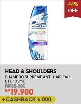 Promo Harga Head & Shoulders Supreme Shampoo Anti-Hairfall 135 ml - Indomaret