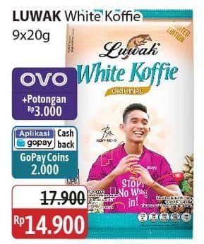 Promo Harga Luwak White Koffie per 9 sachet 20 gr - Alfamidi