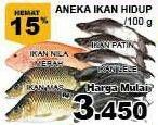 Promo Harga Ikan Nila Merah/Ikan Mas/Ikan Patin/Ikan Lele  - Giant