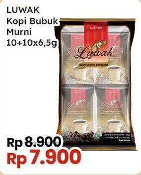 Promo Harga Luwak Kopi Murni Premium per 20 sachet 6 gr - Indomaret