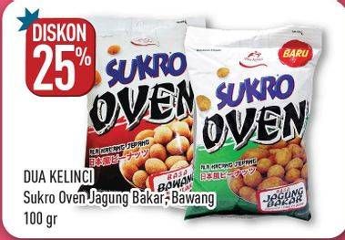 Promo Harga DUA KELINCI Kacang Sukro Jagung Bakar, Bawang 100 gr - Hypermart