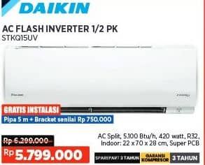 Promo Harga Daikin STKQ15UV | AC 1/2 PK  - COURTS