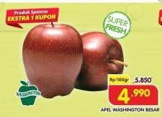 Promo Harga Apel Washington B Besar per 100 gr - Superindo