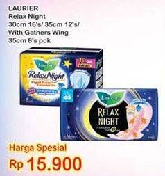 Promo Harga LAURIER Relax Night 30cm 16s/ 35cm 12s/ Gathers 35cm 8s  - Indomaret