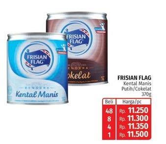 Promo Harga FRISIAN FLAG Susu Kental Manis Cokelat, Putih 370 gr - Lotte Grosir