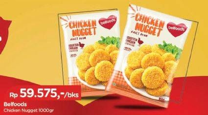 Promo Harga BELFOODS Nugget Chicken Nugget 1000 gr - TIP TOP