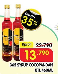 Promo Harga 365 Syrup Cocopandan 460 ml - Superindo