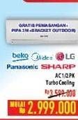 Promo Harga BEKO/ MIDEA/ LG/ PANASONIC/ SHARP AC 1/2 PK  - Hypermart