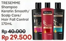 Promo Harga Tresemme Shampoo Keratin Smooth, Scalp Care, Hair Fall Control 170 ml - Indomaret