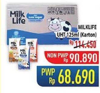 Promo Harga MILK LIFE UHT per 40 tpk 125 ml - Hypermart