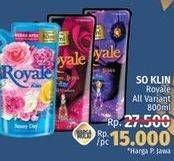 Promo Harga SO KLIN Royale Parfum Collection All Variants 800 ml - LotteMart