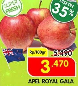 Promo Harga Apel Royal Gala per 100 gr - Superindo