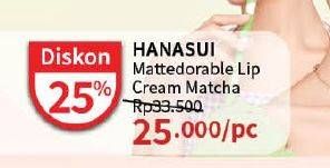 Promo Harga Hanasui Mattedorable Lip Cream Matcha  - Guardian