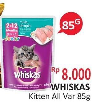 Promo Harga WHISKAS Kitten Cat Food All Variants 85 gr - Alfamidi