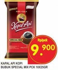 Promo Harga Kapal Api Kopi Bubuk Special Mix 10 pcs - Superindo