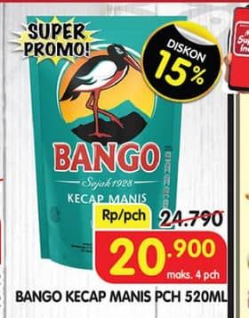 Promo Harga Bango Kecap Manis 520 ml - Superindo