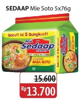 Promo Harga Sedaap Mie Kuah Soto per 5 pcs 75 gr - Alfamidi