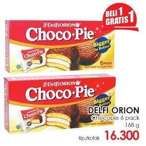 Promo Harga DELFI Orion Choco Pie per 6 pcs 168 gr - Lotte Grosir