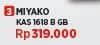 Promo Harga Miyako KAS-1618 Stand Fan B, GB  - COURTS