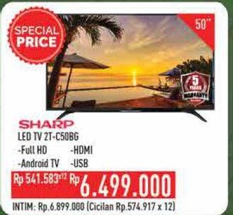 Promo Harga SHARP 2T-C50BG1i | LED TV 50"  - Hypermart