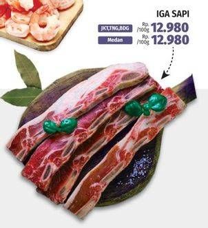 Promo Harga Iga Sapi per 100 gr - LotteMart