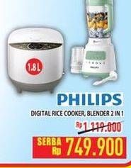 Promo Harga PHILIPS Digital Rice Cooker/Blender  - Hypermart