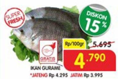 Promo Harga Ikan Gurame per 100 gr - Superindo