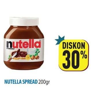 Promo Harga Nutella Jam Spread Chocolate Hazelnut 200 gr - Hypermart